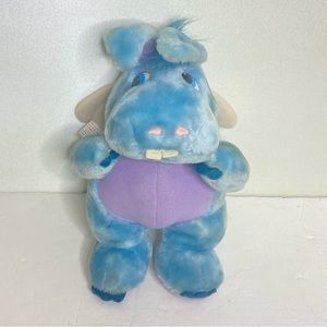 1985 Disney Hasbro Wuzzles Winged Hippo Bunny Ear Hoppopotamus Softie 12" Plush